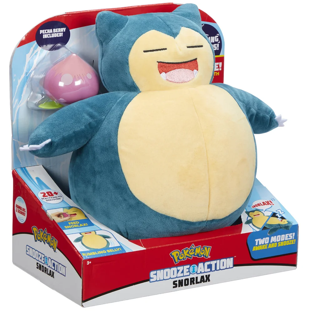 Pokémon Snooze Action Snorlax Plüschtier Bild 1