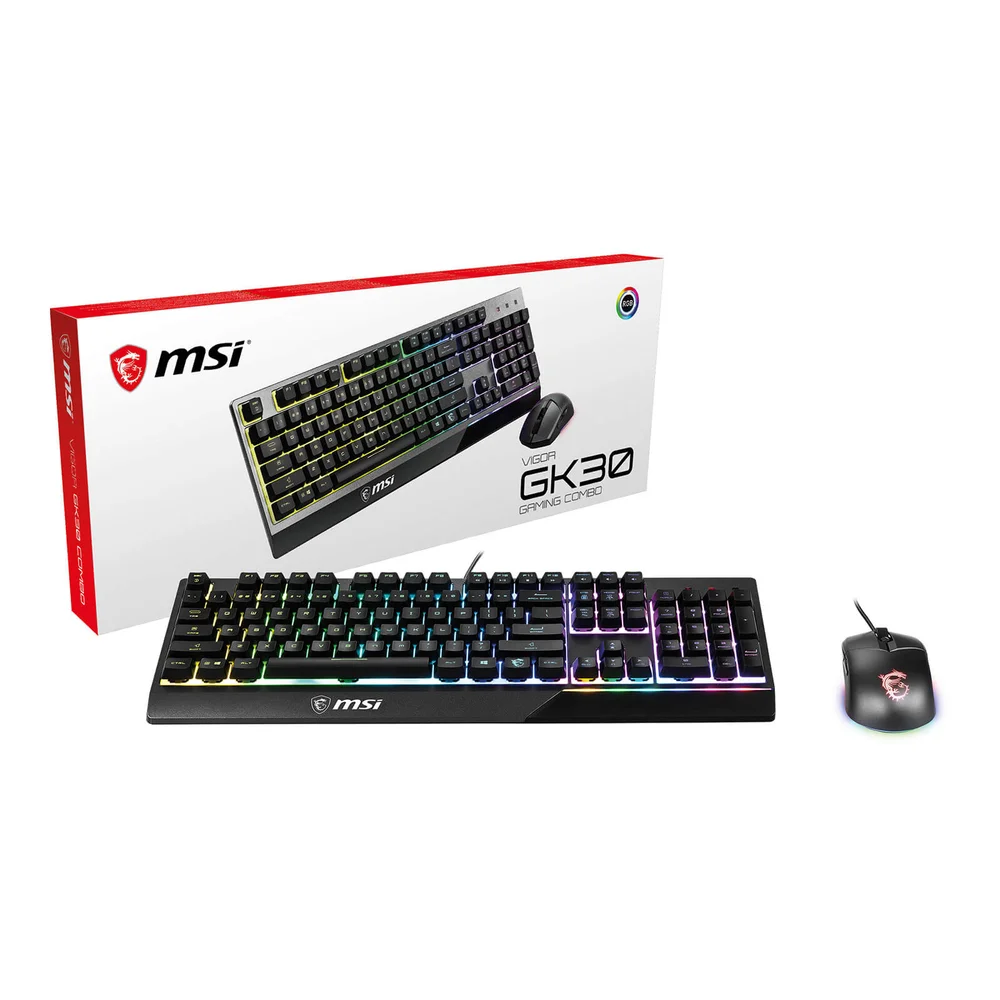 MSI VIGOR GK30 COMBO RGB MEMchanical Gaming Keyboard & Clutch GM11 Gaming Mouse Bild 1