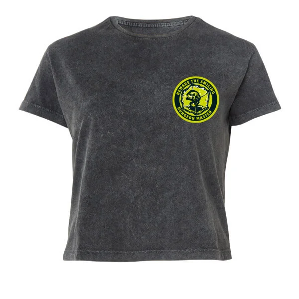 Dungeons & Dragons Smiling DM Damen Cropped T-Shirt - Schwarz Acid Wash - XS Bild 1