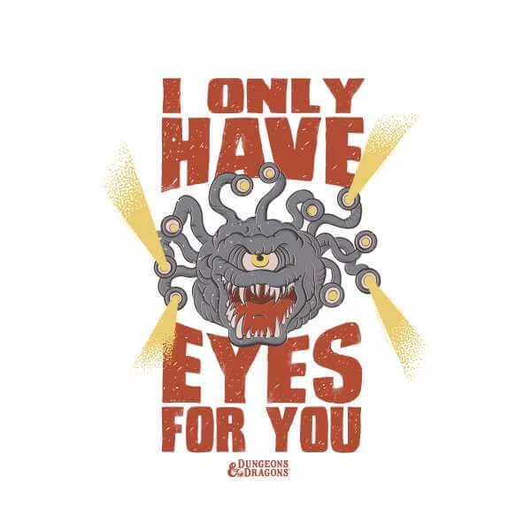 Dungeons & Dragons D&D Cartoon Beholder Unisex T-Shirt - Weiß