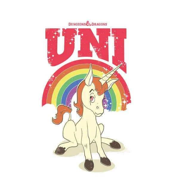 Dungeons & Dragons D&D Cartoon Uni Unisex T-Shirt - Weiß