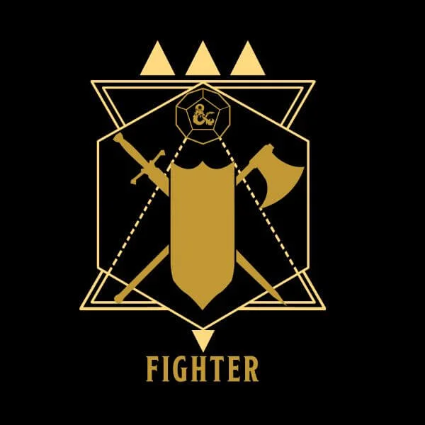 Dungeons & Dragons Fighter Damen T-Shirt - Schwarz