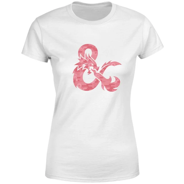 Dungeons & Dragons Ampersand Pink Damen T-Shirt - Weiß