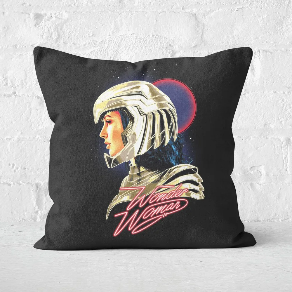 Wonder Woman Retro Neon Kissen - 40x40cm - Soft Touch Bild 1