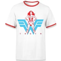 Wonder Woman Truth Unisex Ringer T-Shirt - Weiß