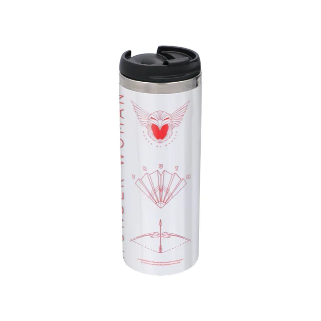 Wonder Woman Woman Of Power Stainless Steel Thermo Travel Tasse - Metallic Finish