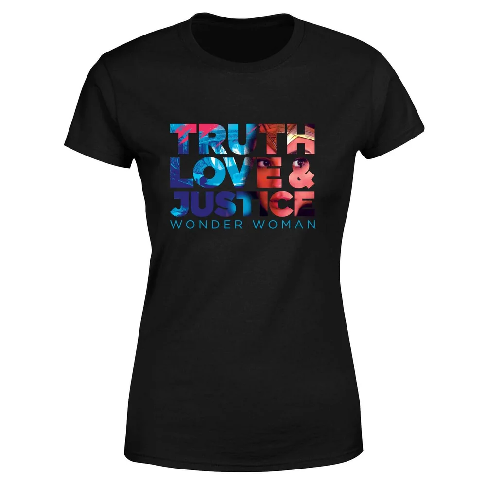 Wonder Woman Truth, Love und Justice Damen T-Shirt - Schwarz - XS Bild 1