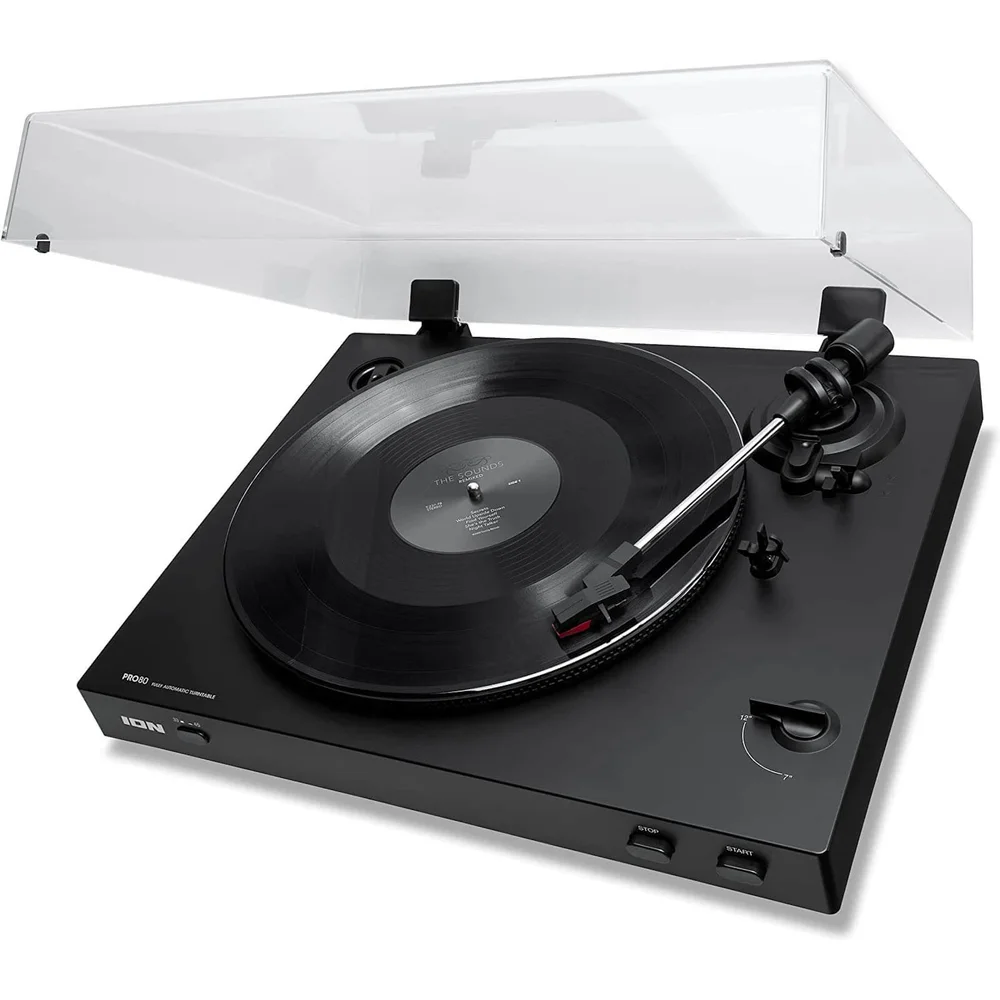 ION Audio Pro80 - Fully Automatic Turntable/Vinyl Record Player with 2 Playback Speeds, Quiet Belt-Drive System, Dustcover & Coaxial Audio Output Bild 1