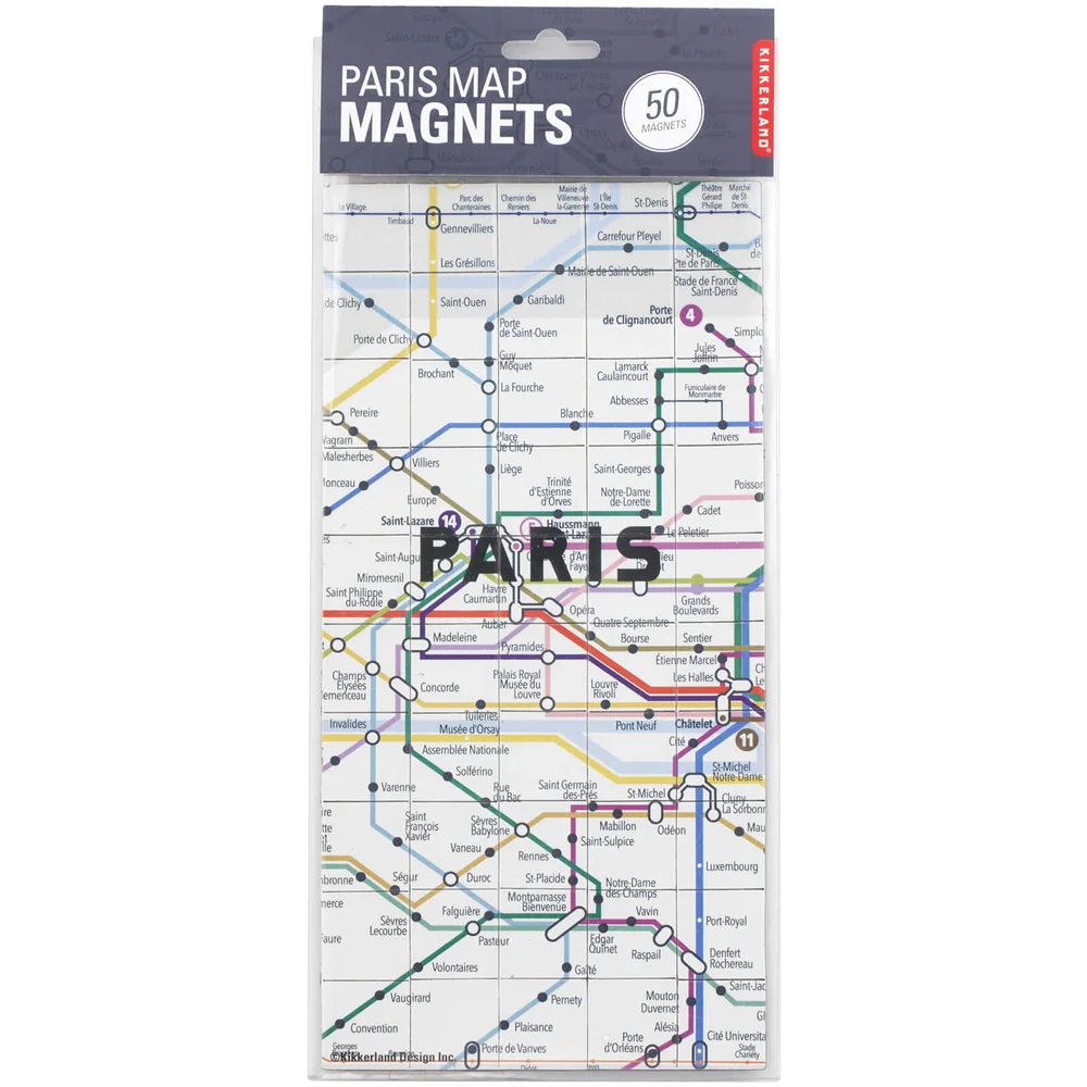 Kikkerland Paris Map Magnets Bild 1