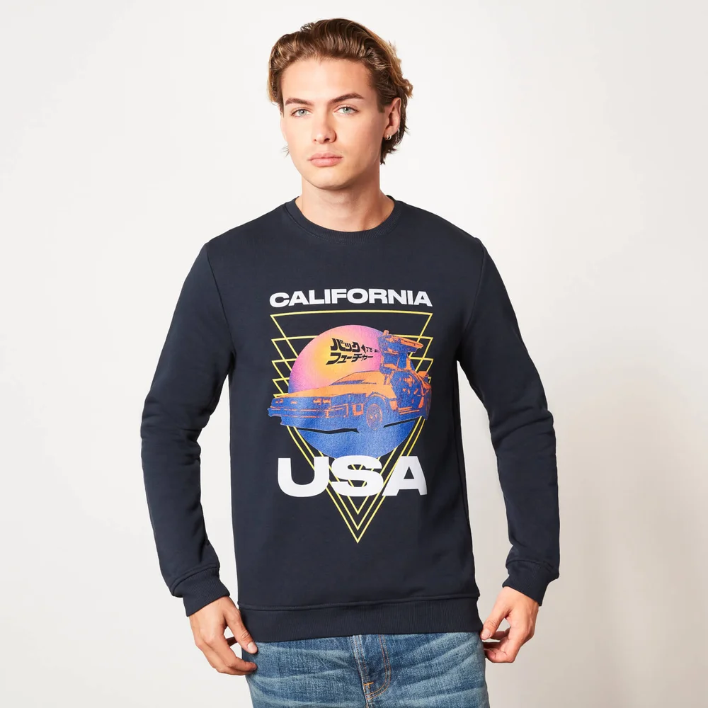 Zurück in die Zukunft Tri Sunset Unisex Sweatshirt - Navy Blau - S Bild 1