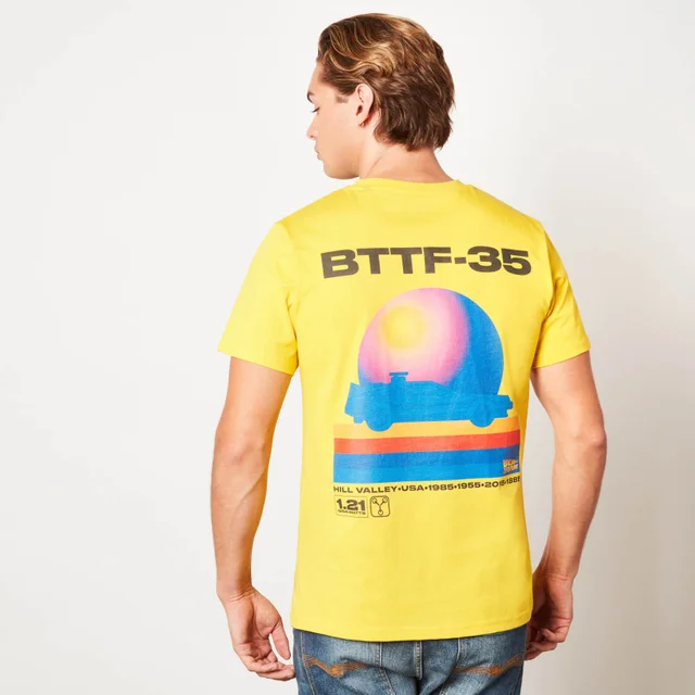 Zurück in die Zukunft 35 Hill Valley Front Unisex T-Shirt - Gelb