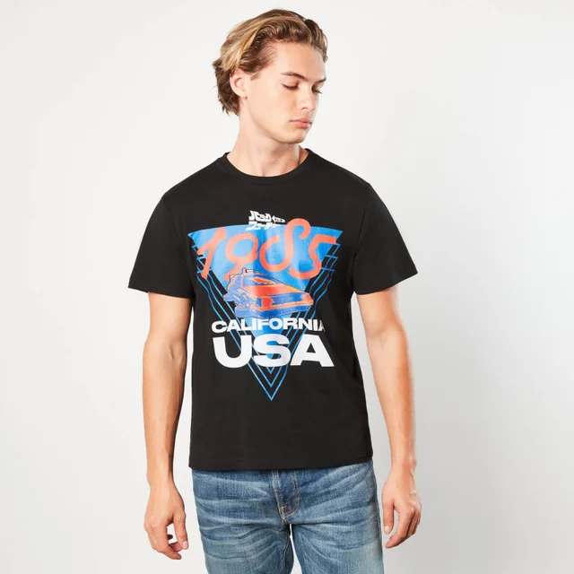 Zurück in die Zukunft 1985 California USA Car Unisex T-Shirt - Schwarz