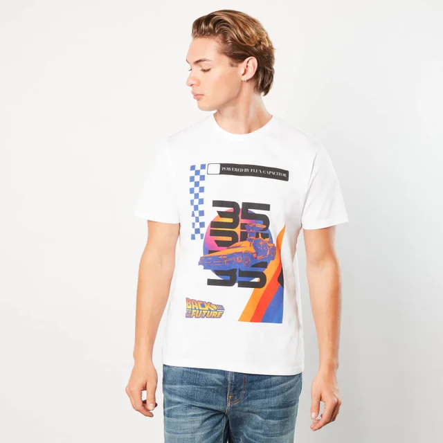 Zurück in die Zukunft PoweRot Car Unisex T-Shirt - Weiß