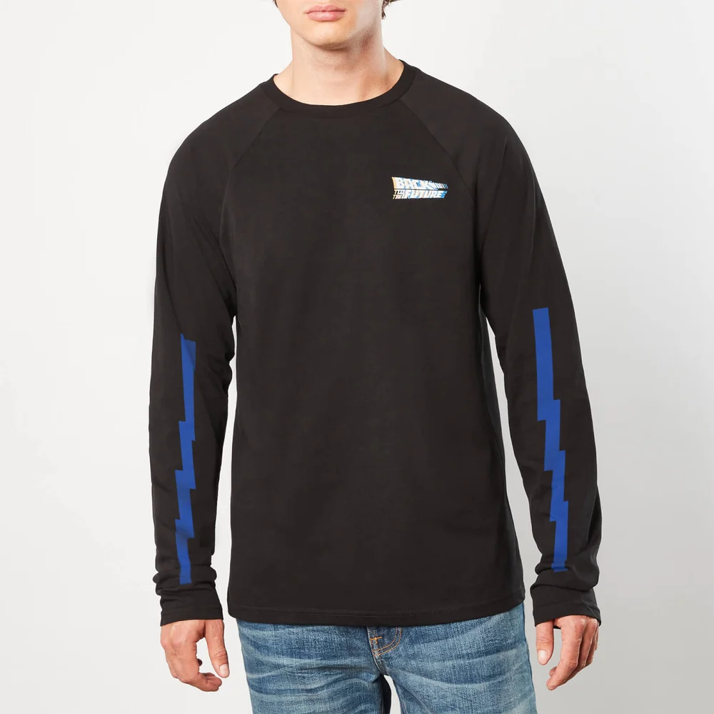 Zurück in die Zukunft 3D Logo Unisex langärmliges T-Shirt - Schwarz - XS Bild 1