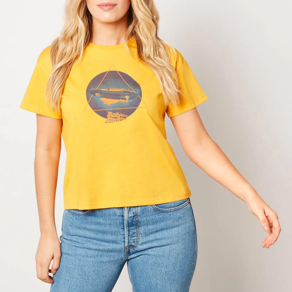 Zurück in die Zukunft Kanji Triangle Cropped T-Shirt - Senfgelb - XS Bild 1