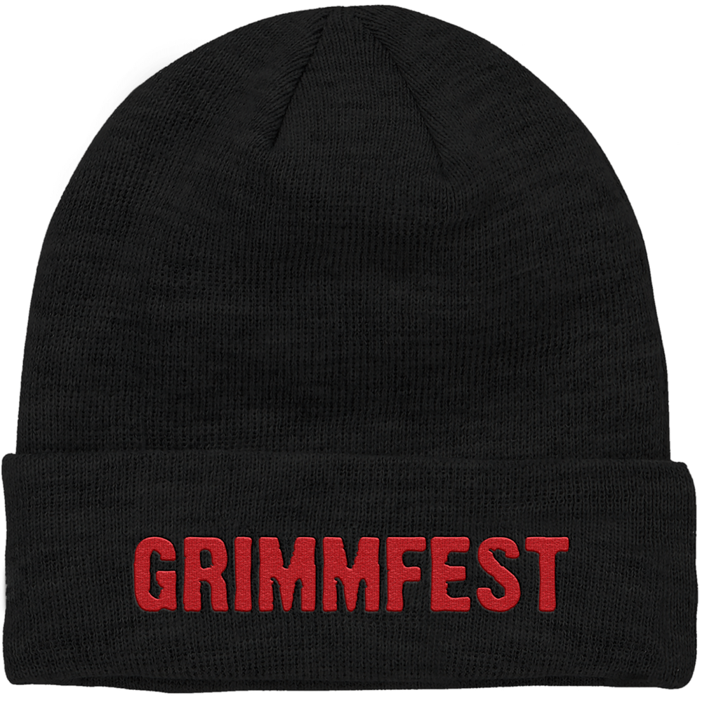 Grimmfest Font Logo Embroidered Beanie Bild 1
