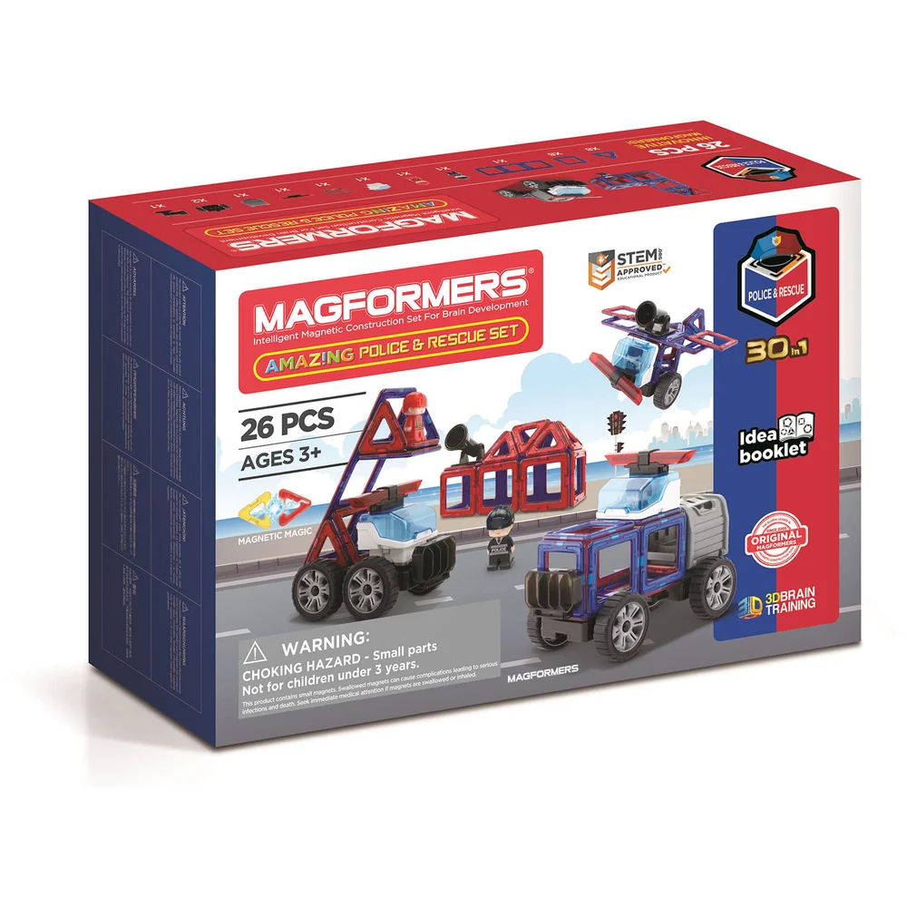Magformers Amazing Set Polizei und Rettung, 26 Teile Bild 1