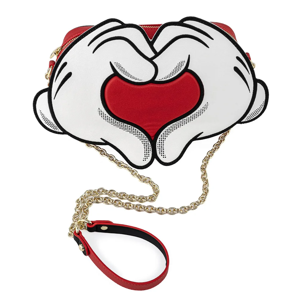 Loungefly Disney Mickey and Minnie Mouse Heart Hands Crossbody Bag Bild 1