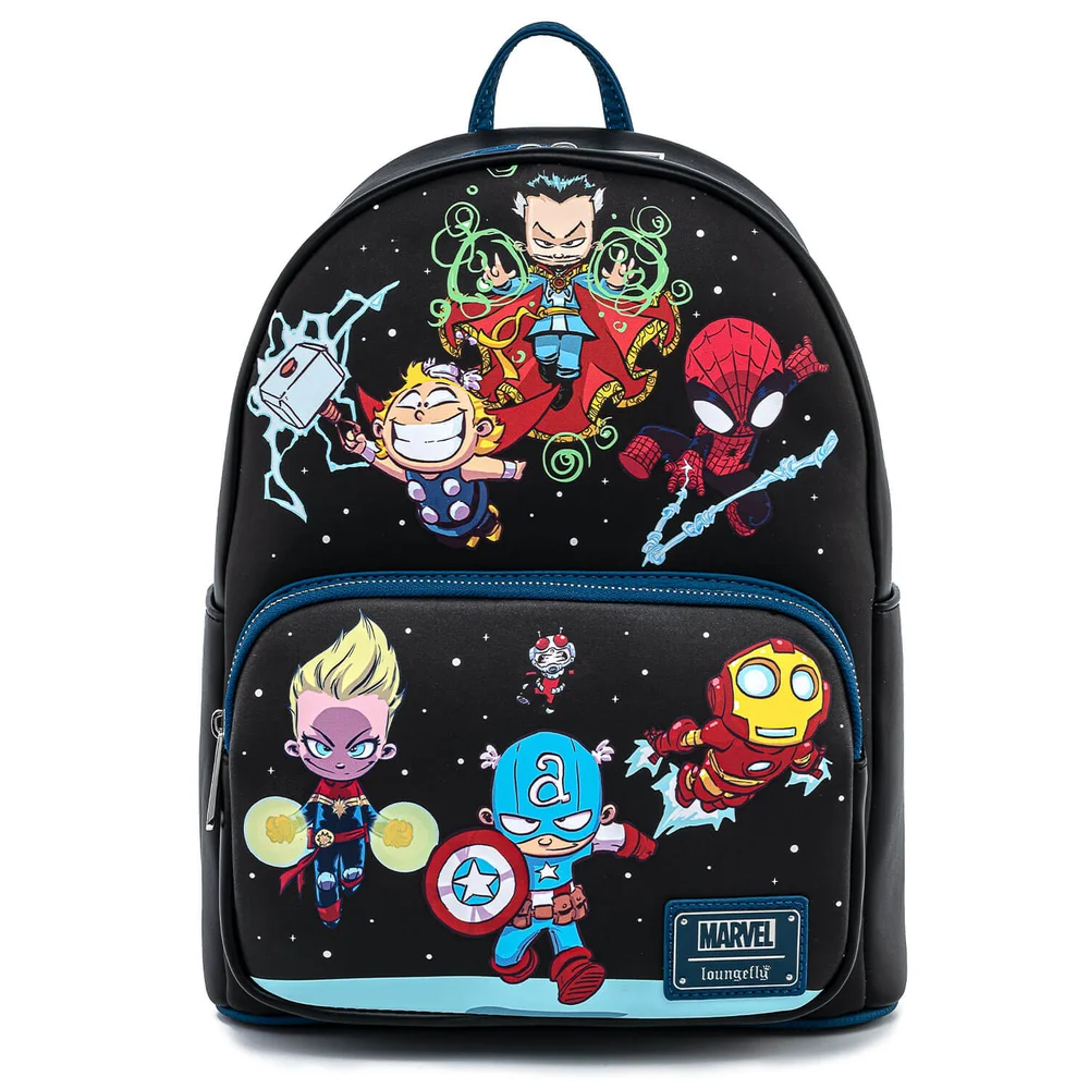 Loungefly Marvel Skottie Young Chibi Group Mini Backpack Bild 1