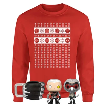 Offiziell lizenziertes MEGA-Weihnachtsgeschenkset von Marvel - inkl. Weihnachtssweatshirt plus 3 Geschenke