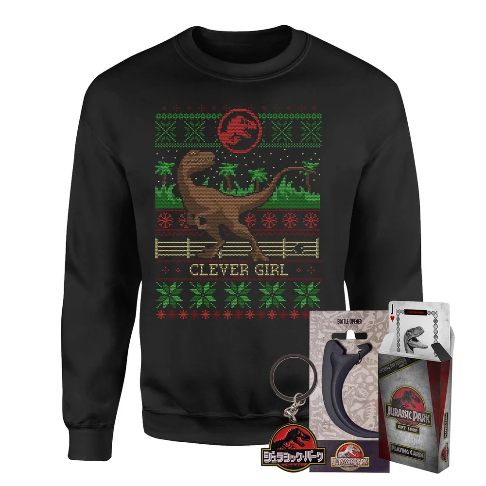 Jurassic Park Officially Licensed MEGA Christmas Gift Set - Includes Christmas Sweatshirt plus 3 gifts - S Bild 1
