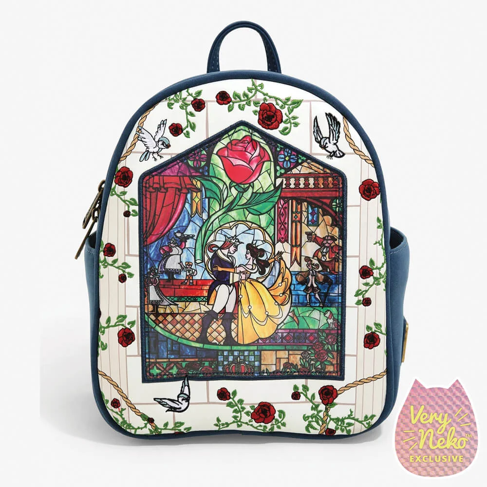 Loungefly Disney Beauty And The Beast Stained Glass Mini Backpack - VeryNeko Exclusive Bild 1