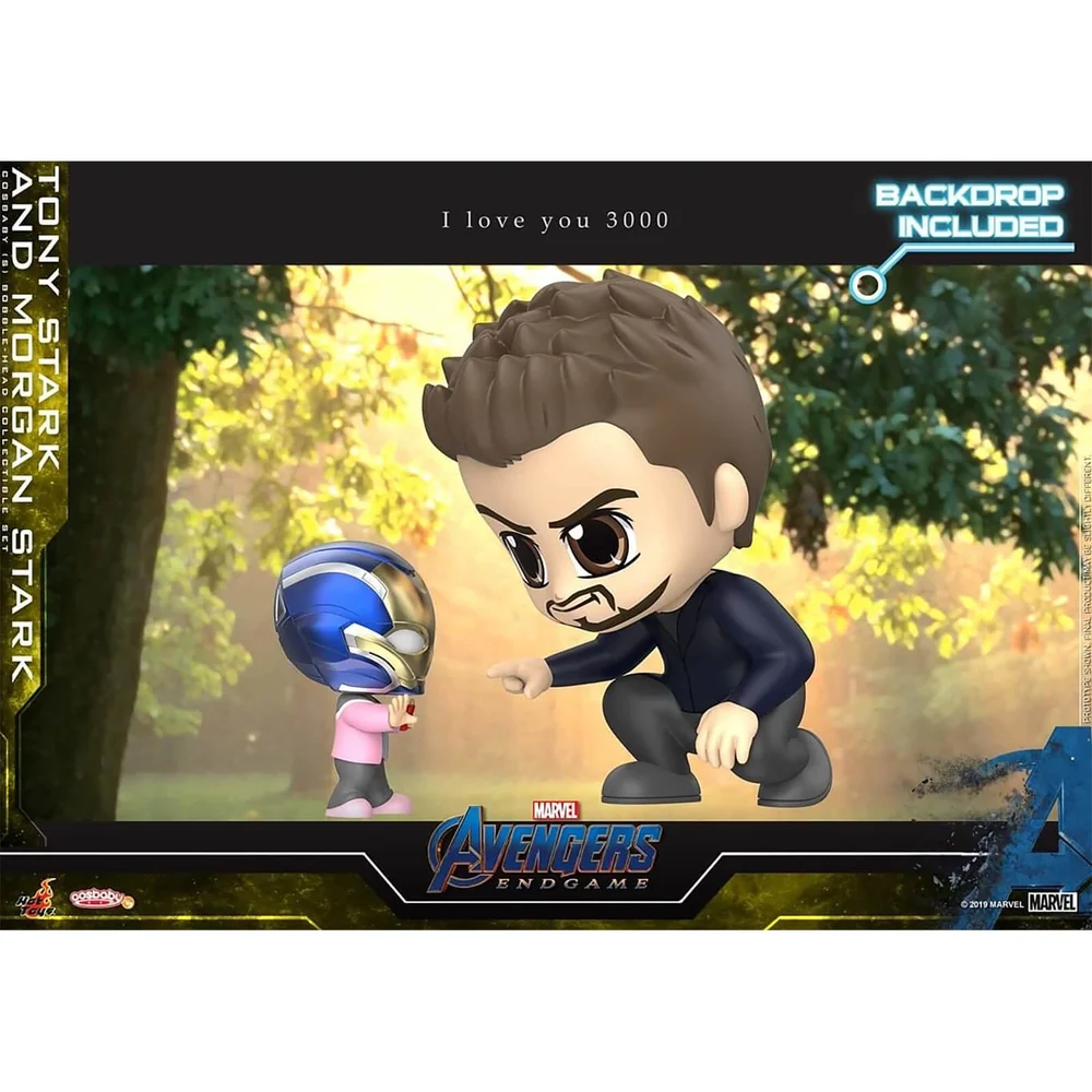 Hot Toys Cosbaby Marvel Avengers: Endgame - Tony Stark & Morgan Stark (2er-Set) Figur Bild 1