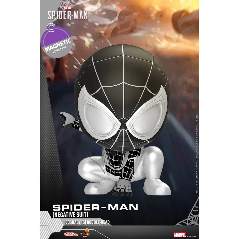 Hot Toys Cosbaby Marvel's Spider-Man PS4 - Spider-Man (Negative Suit Version) Figur Bild 1
