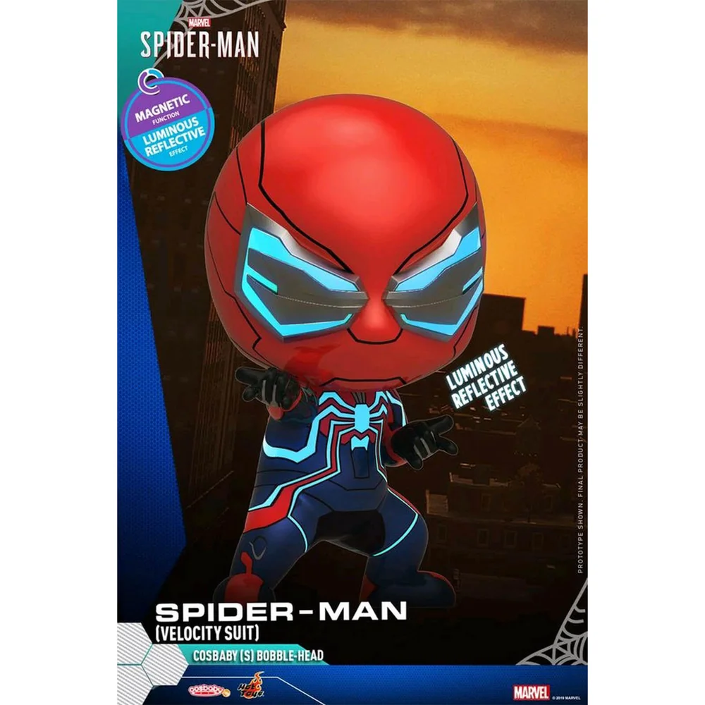 Hot Toys Cosbaby Marvel's Spider-Man PS4 - Spider-Man (Velocity Suit Version) Figur Bild 1