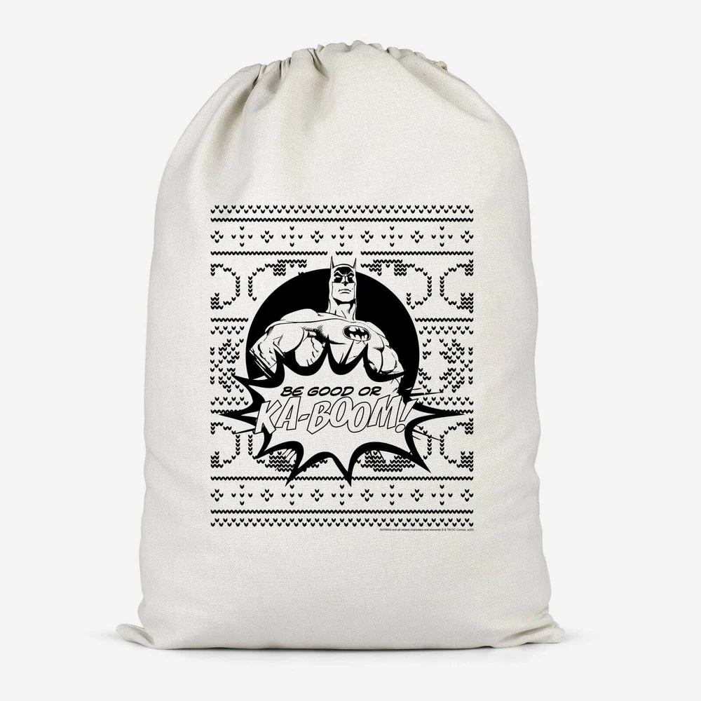 Batman Be Good Or Ka Boom! Cotton Storage Bag - Klein Bild 1