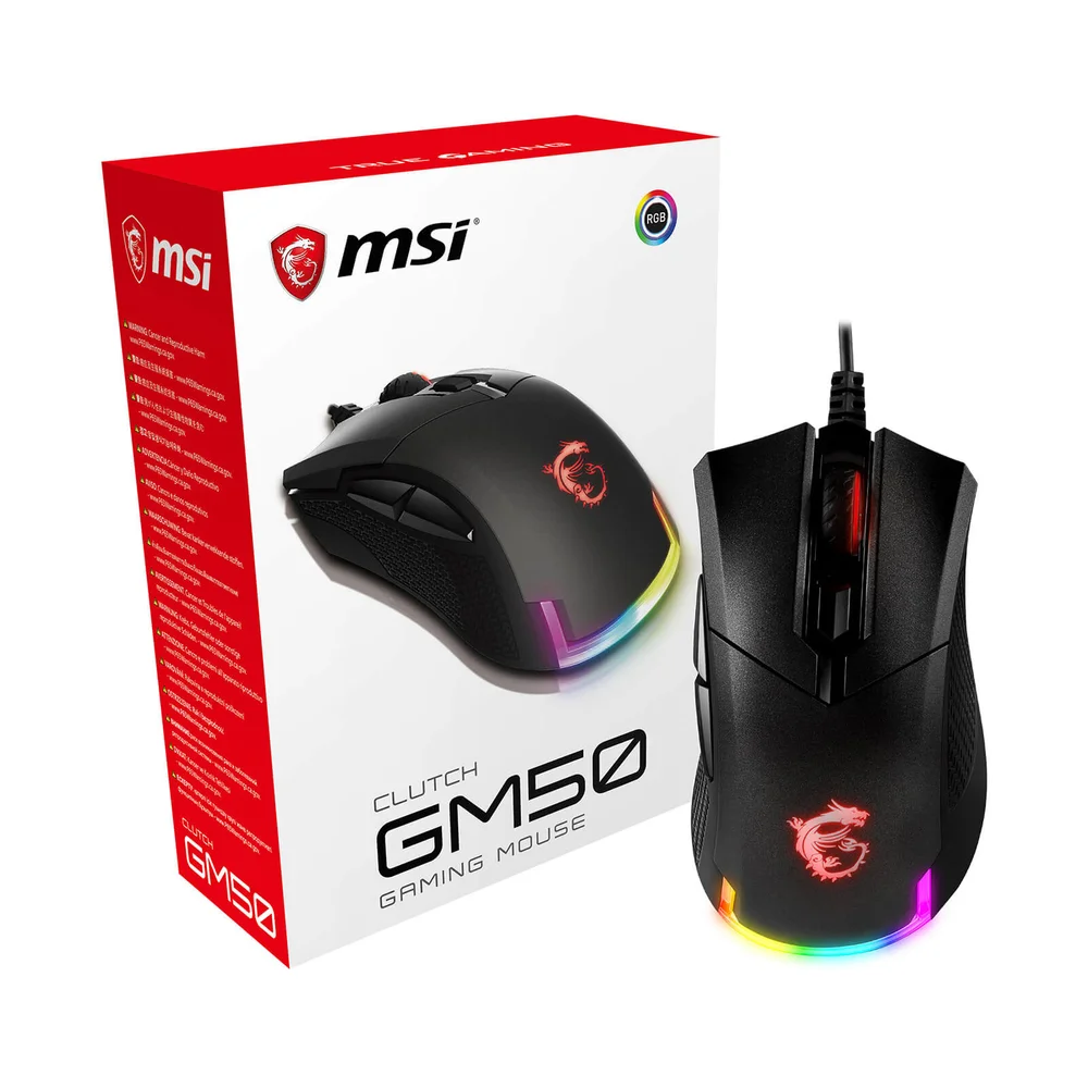 MSI Clutch GM50 RGB Optical FPS Gaming Mouse Bild 1