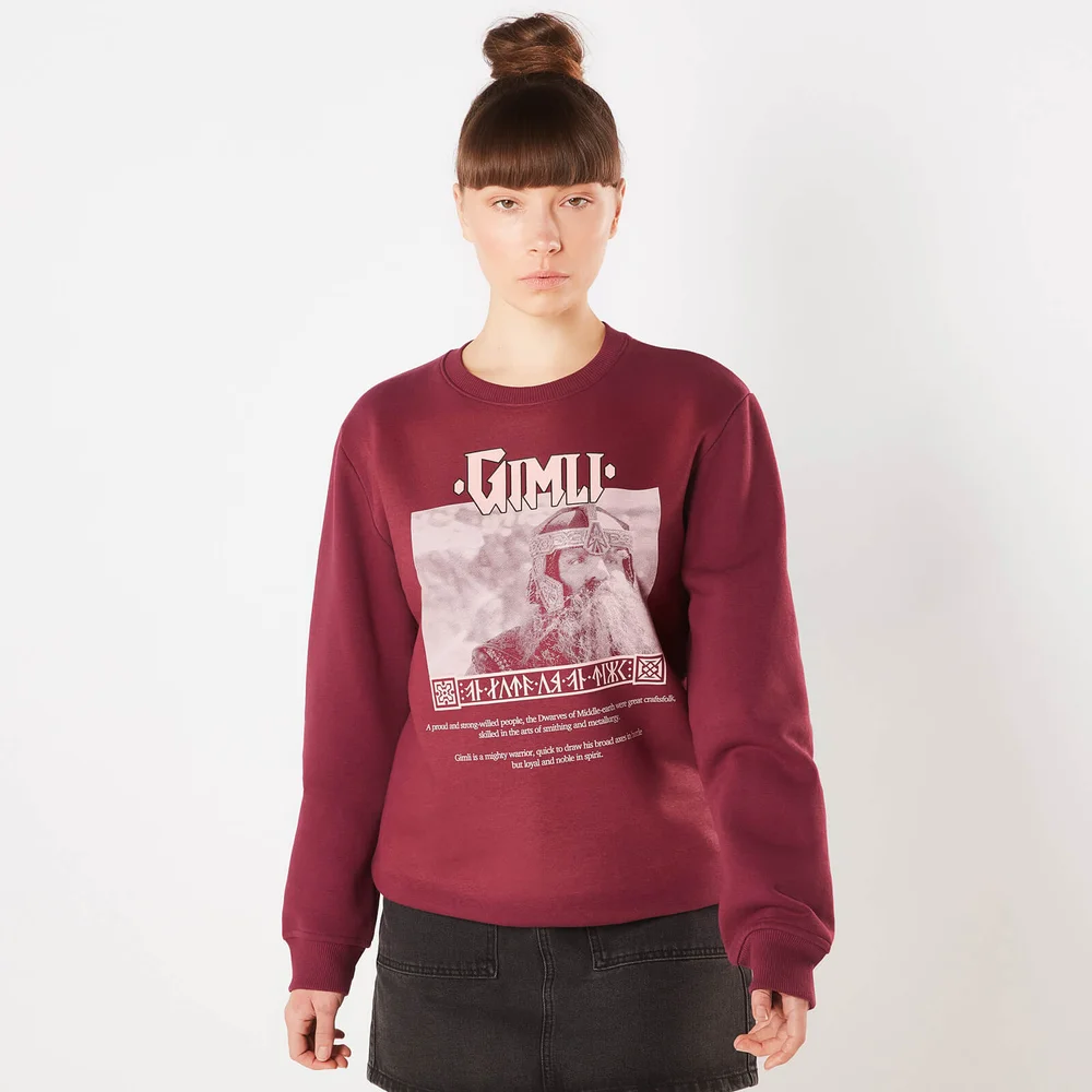 Herr der Ringe Gimli Lord Of The Glittering Rocks Sweatshirt - Bordeaux - S Bild 1