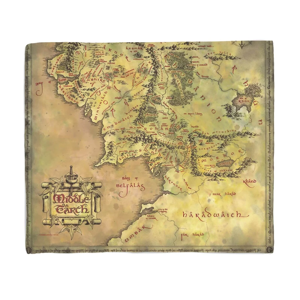 Herr der Ringe Middle Earth Blanket Fleecedecke - M Bild 1
