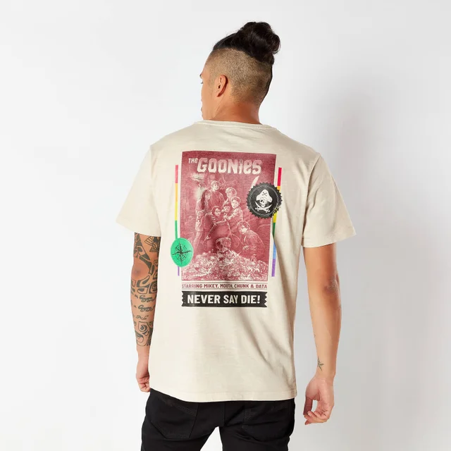 The Goonies Retro Cover Unisex T-Shirt - Weiß Vintage Wash