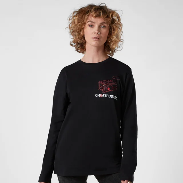 Ghostbusters Proton Pack Herren Langarm T-Shirt - Schwarz