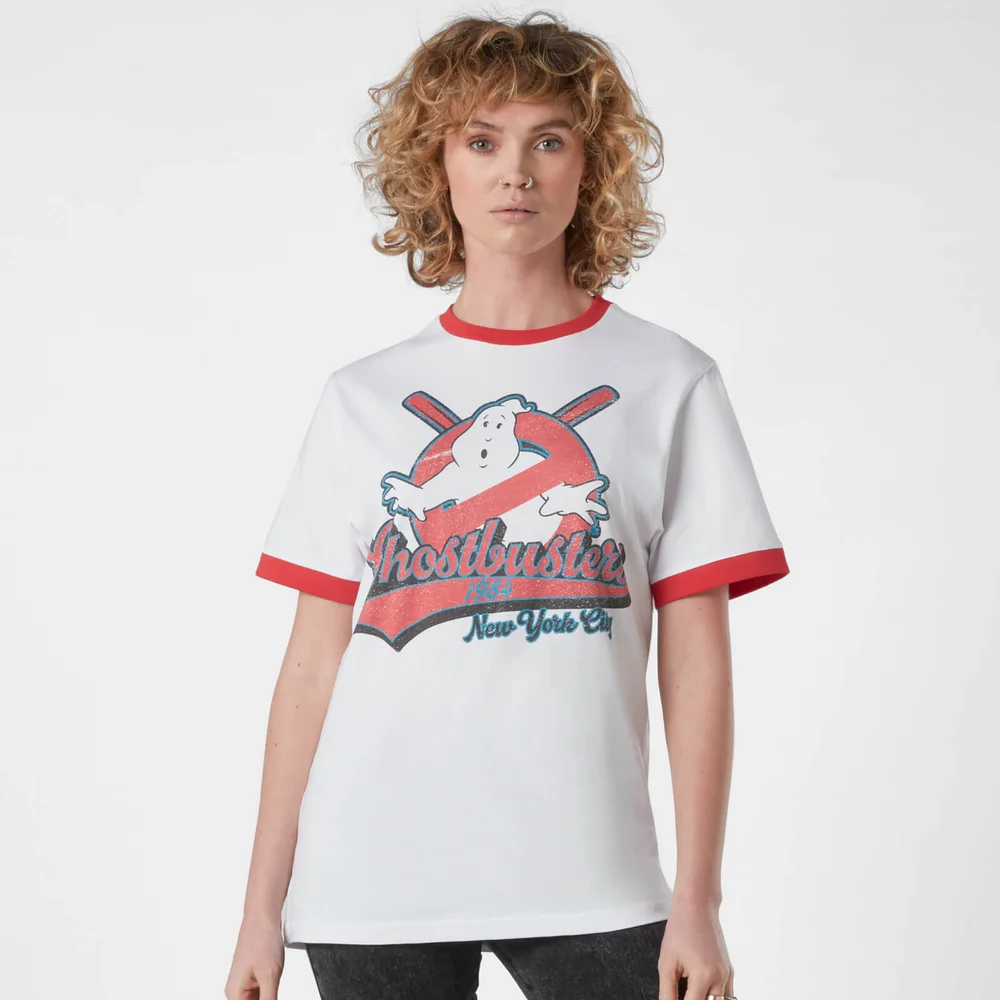 Ghostbusters Baseball Unisex T-Shirt Ringer - Weiß/Rot - S Bild 1