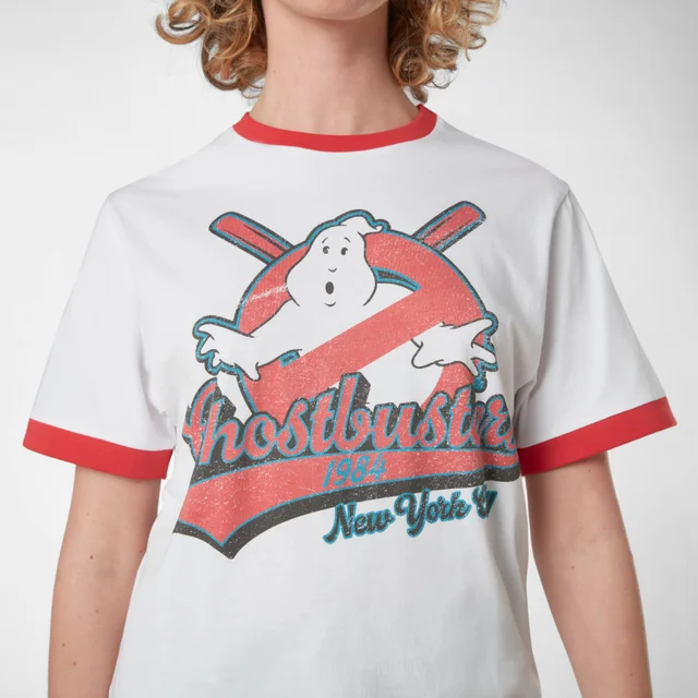 Ghostbusters Baseball Unisex T-Shirt Ringer - Weiß/Rot
