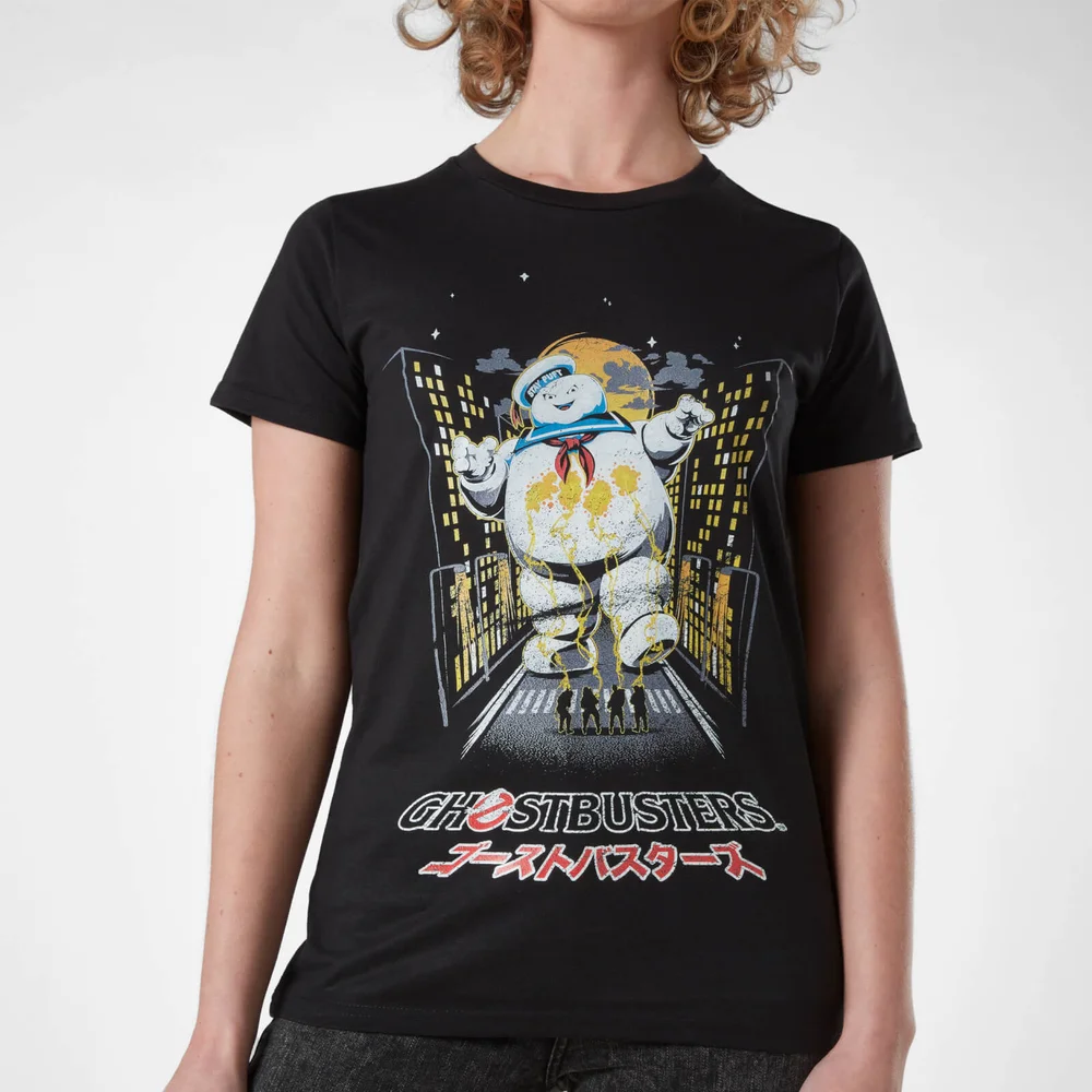 Ghostbusters Stay Puft Kanji Attack Damen T-Shirt - Schwarz - XS Bild 1