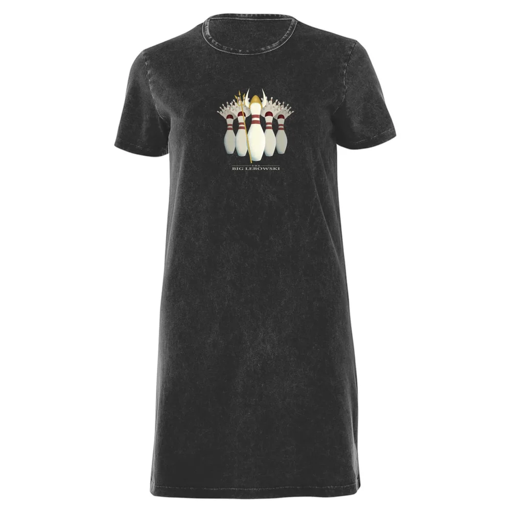 The Big Lebowski Women's T-Shirt Dress - Black Acid Wash - M - Black Acid Wash Bild 1