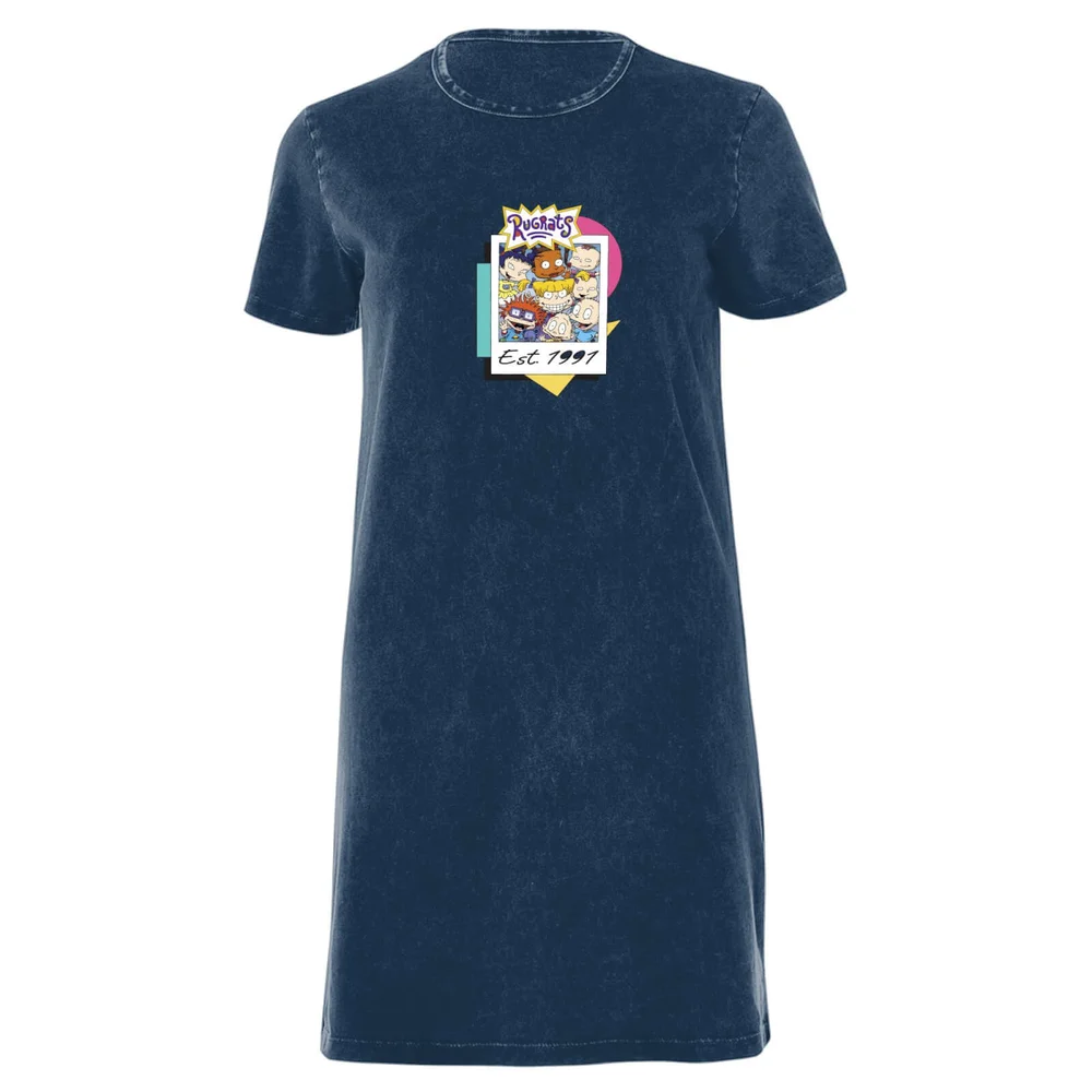 Nickelodeon Rugrats Women's T-Shirt Dress - Navy Acid Wash - XXL Bild 1