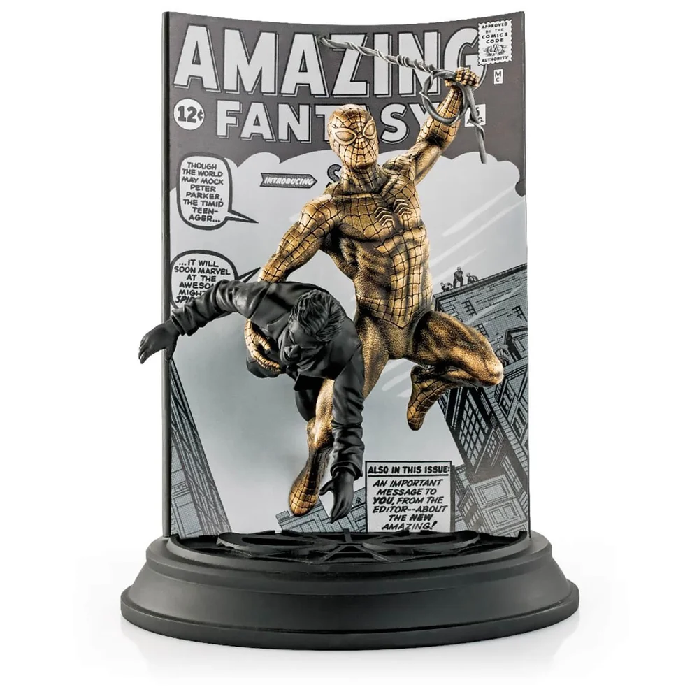 Royal Selangor Marvel Spider-Man Amazing Fantasy Figur Nr. 15 in der Goldversion in limitierter Auflage (200 weltweit) Bild 1