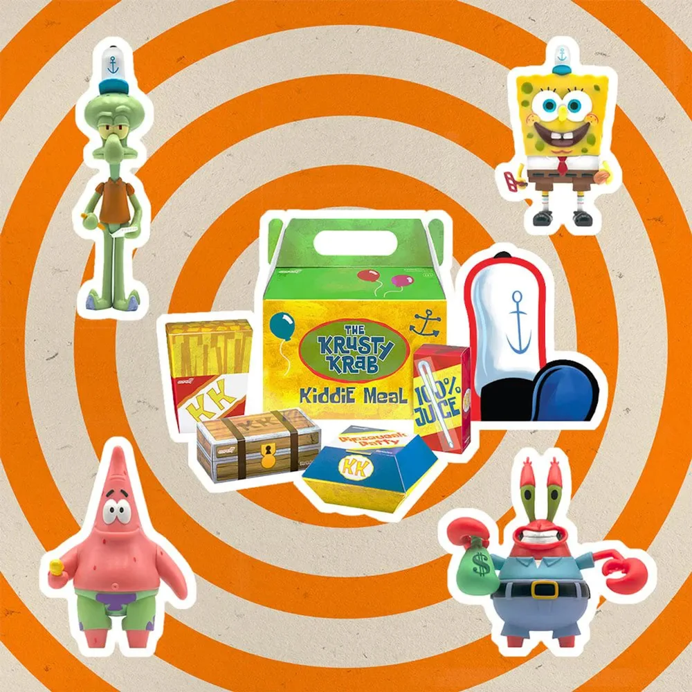 Super7 SpongeBob Schwammkopf ReAction Actionfigur 4er-Pack Bild 1