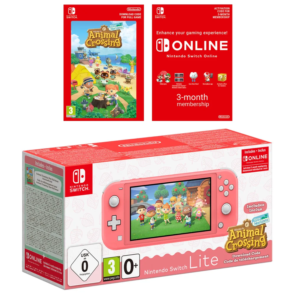Nintendo Switch Lite (Coral) + Animal Crossing: New Horizons + Nintendo Switch Online 3 Months Bild 1