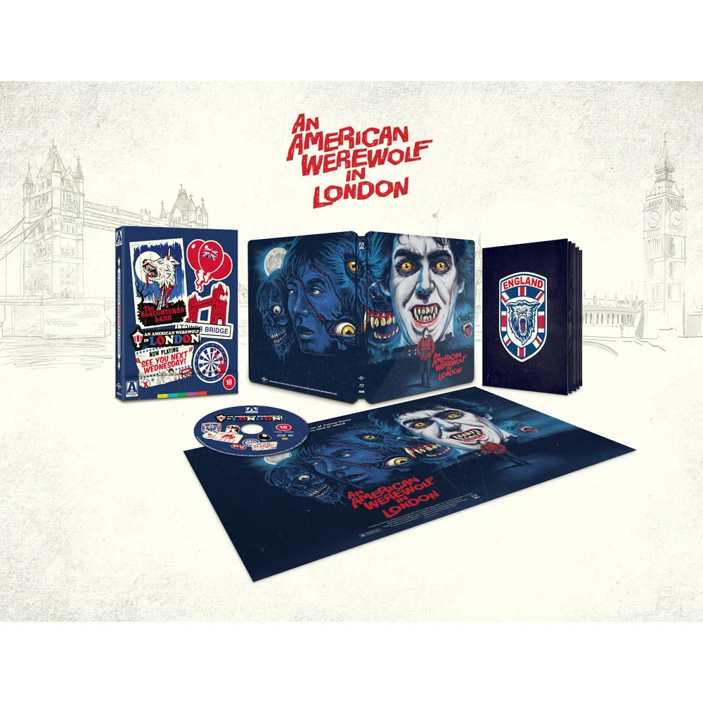 Ein amerikanischer Werwolf in London Zavvi Exclusive Blu-ray Steelbook mit festem Schuber Bild 1