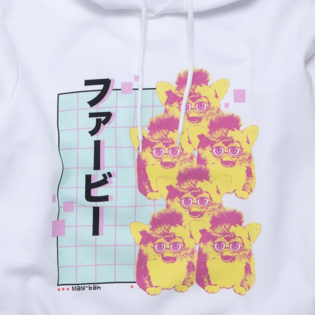 Furby Glitched Hoodie - White
