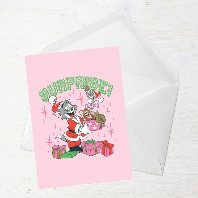 Tom And Jerry Surprise! Greetings Card