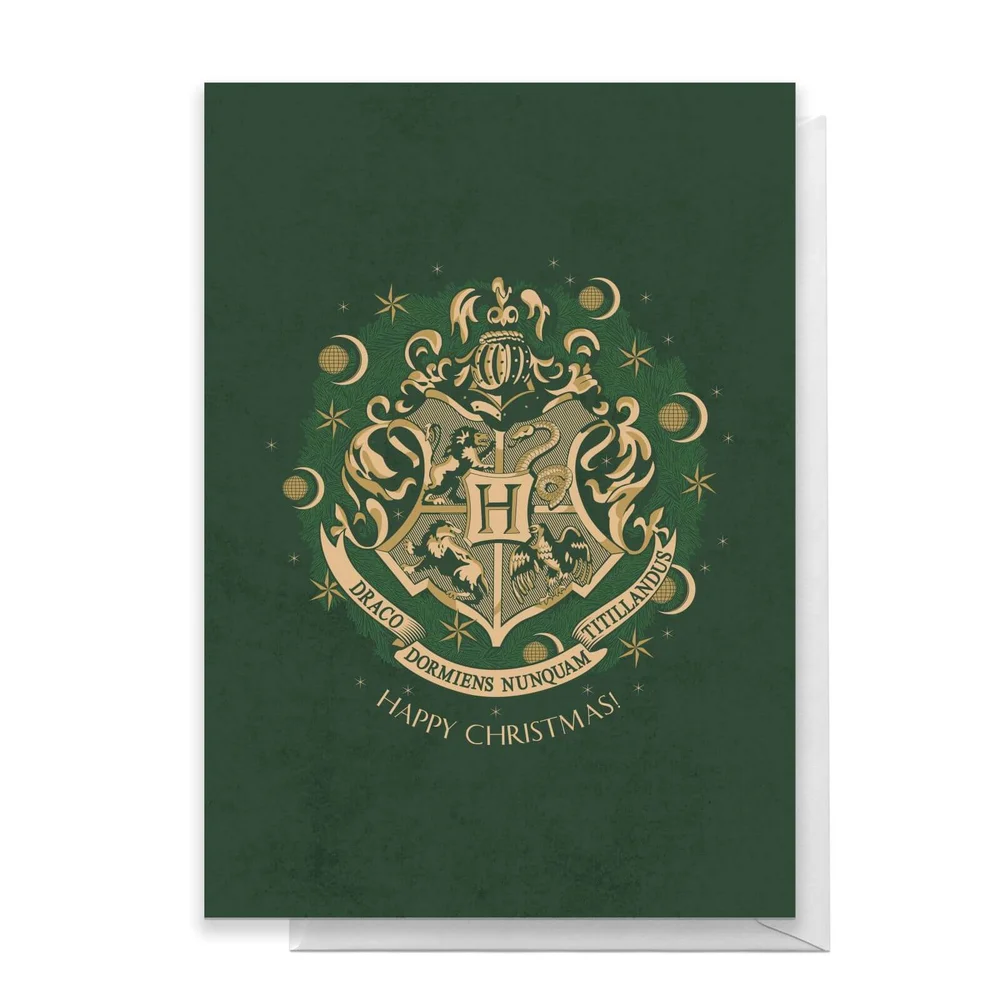 Harry Potter Crest Happy Christmas Greetings Card - Standard Card Bild 1