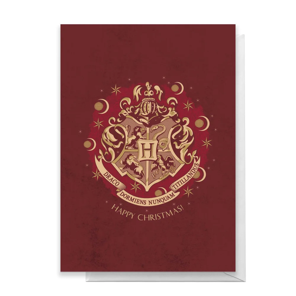 Harry Potter Crest Happy Christmas Greetings Card - Standard Card Bild 1