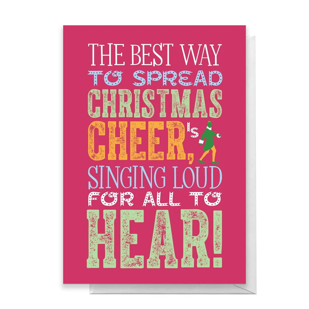 Elf Christmas Cheer Greetings Card - Standard Card Bild 1