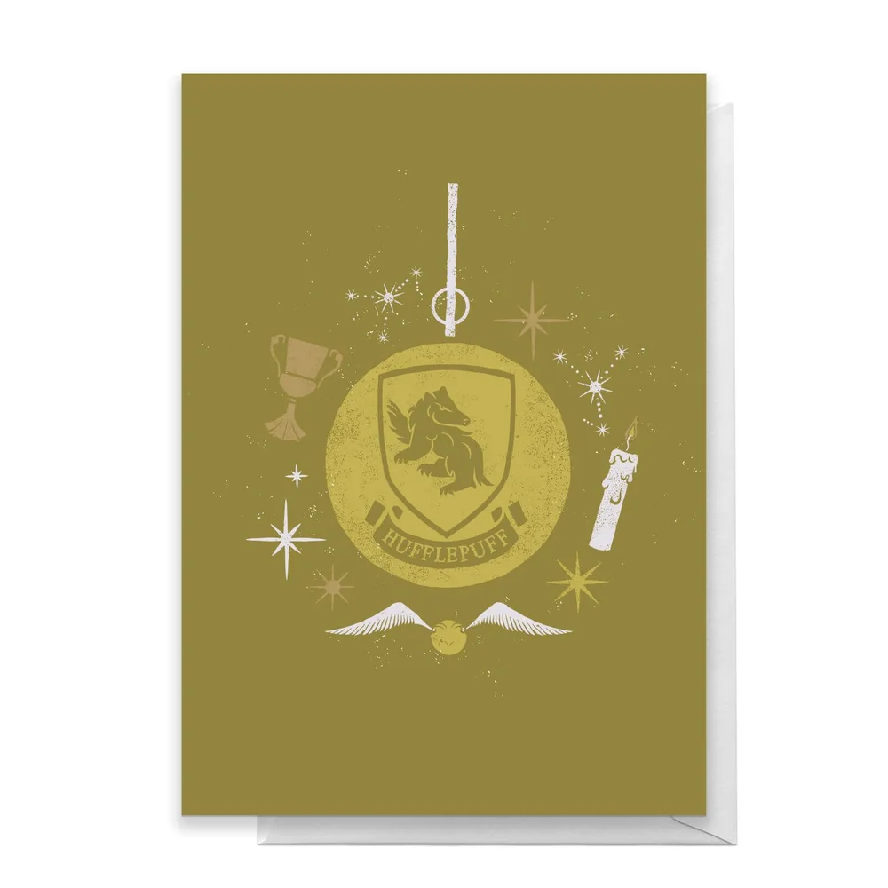Harry Potter Hufflepuff Christmas Greetings Card - Standard Card Bild 1